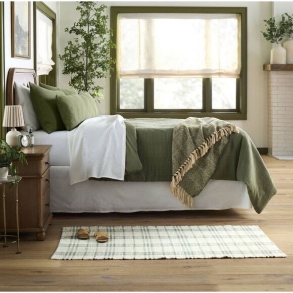 14"x36" Trellis Pattern Lumbar Bed Pillow Sage Green - Hearth & Hand Magnolia - Picture 2 of 5